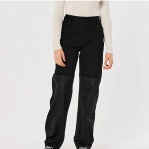 Hollister Women's Ultra High-Rise Dad Jean Vintage Grunge Stretch Black Size 13R